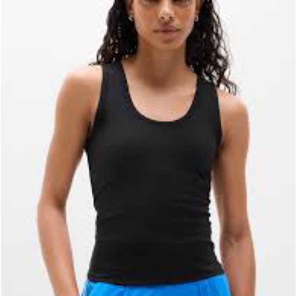 Athleta Black Ribbed Tank Top - Picture 3 of 3
